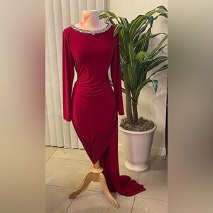 Lauren by Ralph Lauren Ruby Long Sleeve Evening Gown
